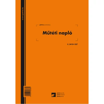 Műtéti napló 100 lapos könyv A/4 álló