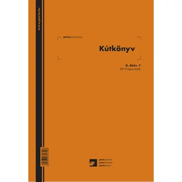 Kútkönyv 50x2 lapos tömb A/4 álló Kútkönyv 50x2 lapos tömb A/4 álló