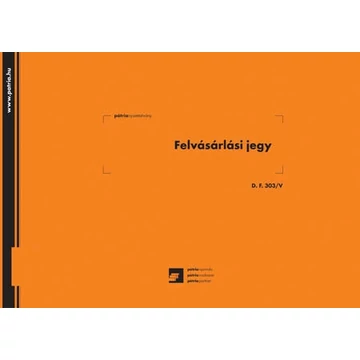 Felvásárlási jegy (mezőgazdasági termékfelvásárlás/szolgáltatás igénybevétel bizonylata) 50x3 lapos tömb 295x203 mm