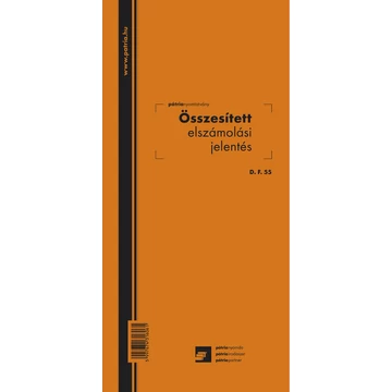 Összesített elszámolási jelentés 150 lapos tömb 140x295 mm Összesített elszámolási jelentés 150 lapos tömb 140x295 mm