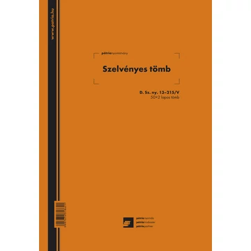 Szelvényes tömb ( 36 szelvényes ) 50x2 lapos tömb A/4 álló