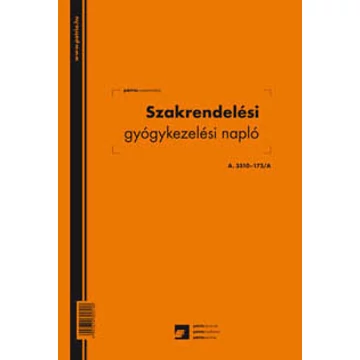 Szakrendelési gyógykezelési napló 100 lapos könyv A/4 álló