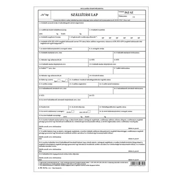 Szállítási lap A/4 4 lapos garn.