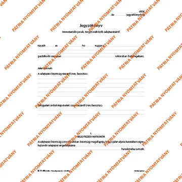 Immateriális javak, tárgyi eszközök selejtezési jegyzőkönyve A/4 álló Immateriális javak, tárgyi eszközök selejtezési jegyzőkönyve A/4 álló