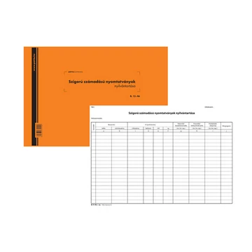 Szigorú számadású nyomtatványok beszerzésének nyilvántartása 25 lapos tömb A/4 fekvő Szigorú számadású nyomtatványok beszerzésének nyilvántartása 25 lapos tömb A/4 fekvő