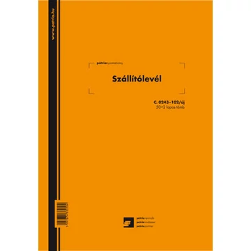Szállítólevél 50x2 lapos tömb A/5 álló
