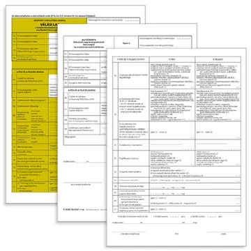 Jegyzőkönyv felbontott vagy érvénytelenített házasságról 2 lapos garnitúra