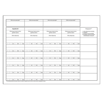 Kimutatás oktatási intézményben tanulók védőoltásairól 50 lapos füzet 295x203 mm