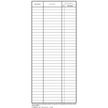 Kézbesítő könyv 100 lapos Kézbesítő könyv 100 lapos