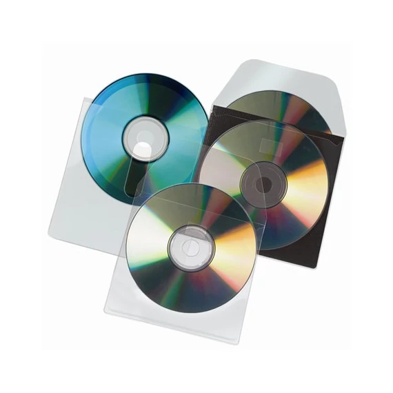 CD tartó zseb, füllel ellátott, öntapadó, 127x127 mm, DJOIS