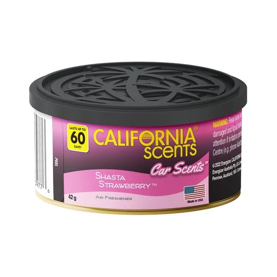 Autóillatosító konzerv, 42 g, CALIFORNIA SCENTS "Shasta Strawberry"