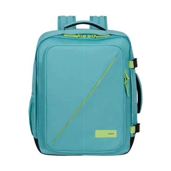 Hátizsák, kabin méret, 38l, M-es, AMERICAN TOURISTER "Take2Cabin", türkiz/lime