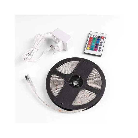 LED szalag, 5m, 150 LED, 7,2W, 1650lm, RGB, AVIDE