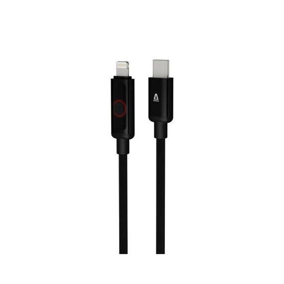 Töltőkábel, USB-C - lightning (Apple), 27W, 1 m, AVAX "CB651 Pulsey", szürke