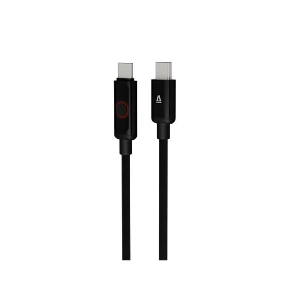 Töltőkábel, USB-C - USB-C, 60W, 1 m, AVAX "CB654 Pulsey", szürke