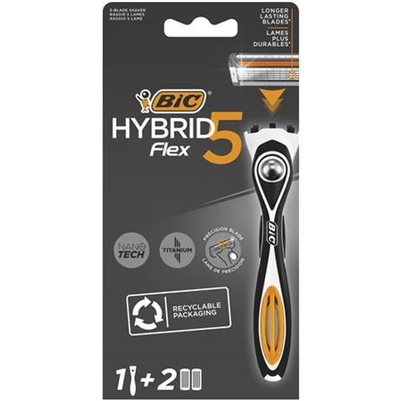 Férfi borotva BIC "HYBRID 5" + 2 betéttel