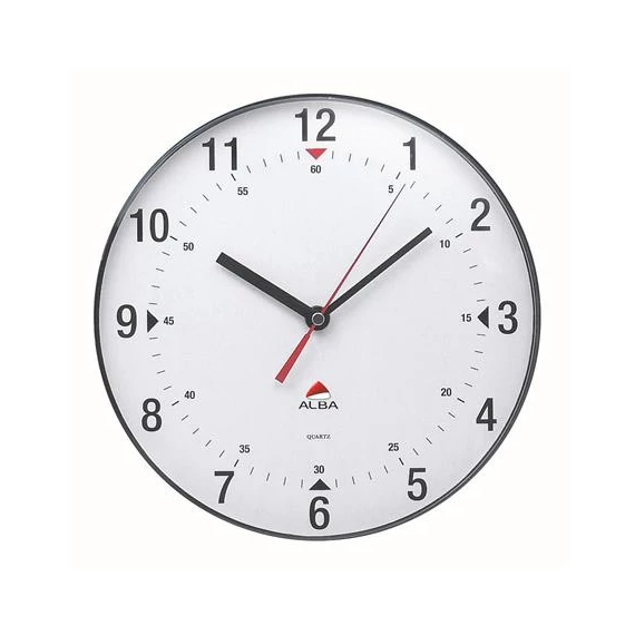 Falióra, mágneses hátlappal, 25 cm, ALBA "Classic", fekete