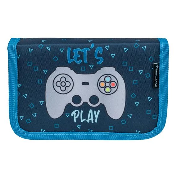 Tolltartó, klapnis, cipzáras, BELMIL "Next Level", kék, kontroller Tolltartó, klapnis, cipzáras, BELMIL "Next Level", kék, kontroller