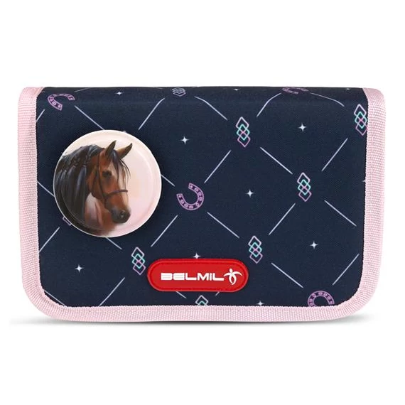 Tolltartó, klapnis, cipzáras, BELMIL "Midnight Gallop", kék, lovak Tolltartó, klapnis, cipzáras, BELMIL "Midnight Gallop", kék, lovak