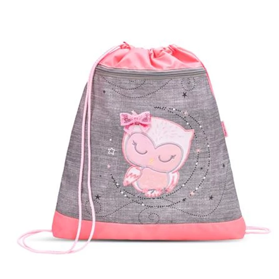 Tornazsák, BELMIL "Little Owl", szürke-rózsaszín, bagoly Tornazsák, BELMIL "Little Owl", szürke-rózsaszín, bagoly