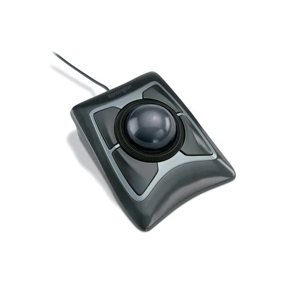 Egér, vezetékes, optikai, hanyattegér, USB, KENSINGTON "Expert"