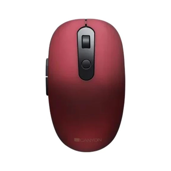 Egér, vezeték nélküli, optikai, USB/Bluetooth, CANYON "MW-9", piros