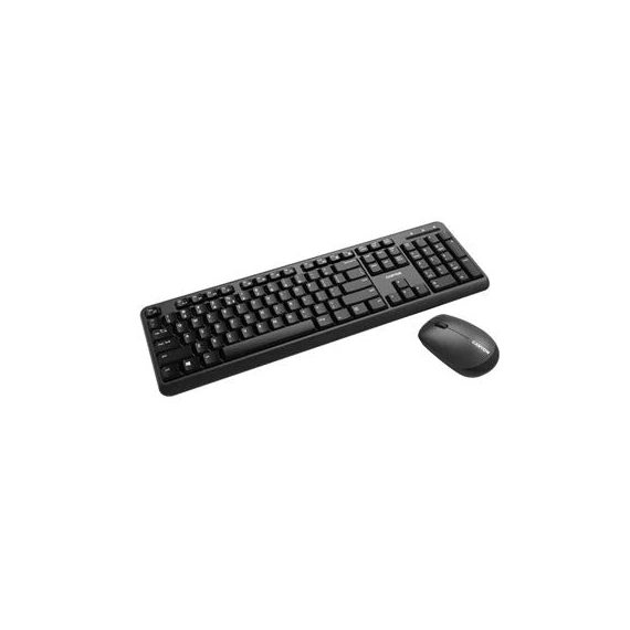 Egér- és billentyűzet készlet, vezeték nélküli, USB, HUN, CANYON "SET-W20", fekete