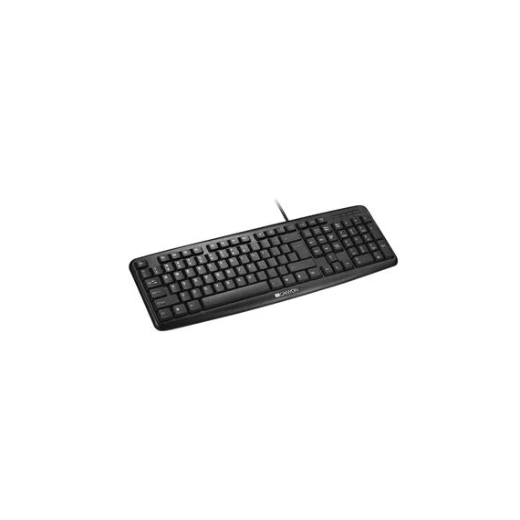 Billentyűzet, vezetékes, USB, HUN, CANYON "KB-1", fekete