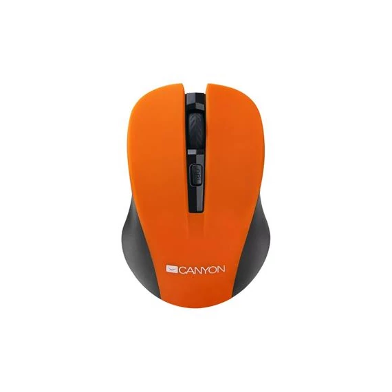 Egér, vezeték nélküli, optikai, USB, CANYON "MW-1", narancs