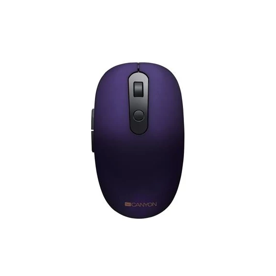 Egér, vezeték nélküli, BT, optikai, USB, CANYON "MW-9", lila
