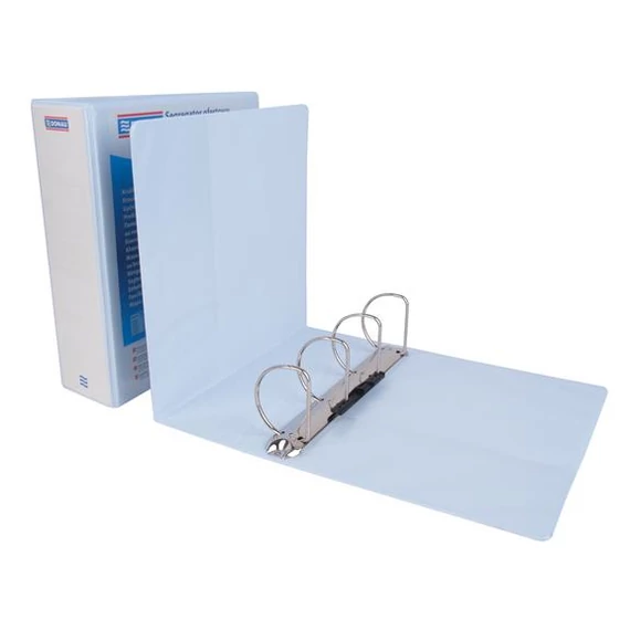 Gyűrűs könyv, panorámás, 4 gyűrű, D alakú, 100 mm, A4, PP, DONAU, fehér Gyűrűs könyv, panorámás, 4 gyűrű, D alakú, 100 mm, A4, PP, DONAU, fehér