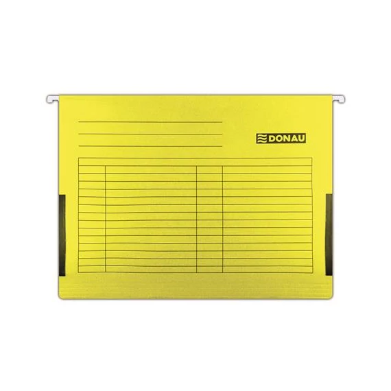 Függőmappa, oldalvédelemmel, karton, A4, DONAU, sárga Függőmappa, oldalvédelemmel, karton, A4, DONAU, sárga