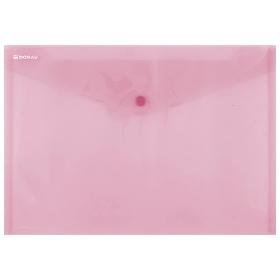 Irattartó tasak, A4, PP, patentos, DONAU, piros