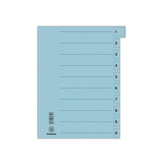 Regiszter, karton, A4, mikroperforált, DONAU, kék Regiszter, karton, A4, mikroperforált, DONAU, kék
