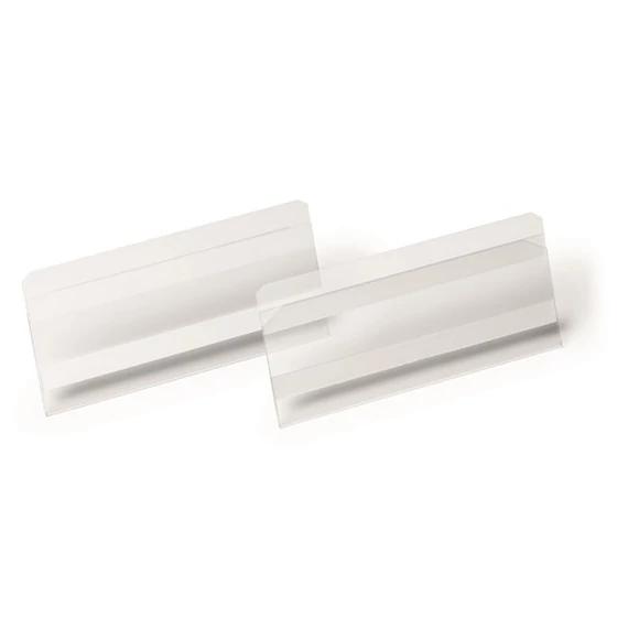 Logisztikai zseb, 150x67 mm, fekvő, DURABLE, öntapadó csíkkal, átlátszó, 10 db/csomag