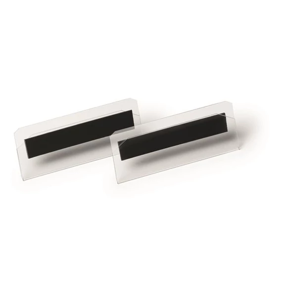 Logisztikai zseb, 100x38 mm, fekvő, DURABLE, mágneses, átlátszó, 10 db/csomag