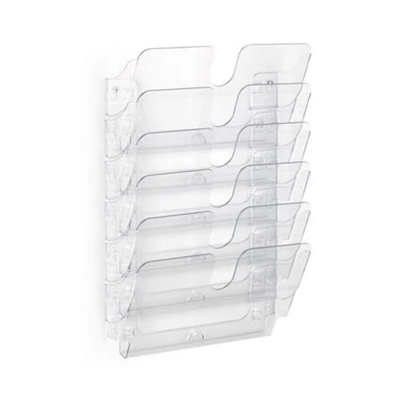 Prospektustartó, fali, fekvő, A4, DURABLE "FLEXIPLUS 6", áttetsző
