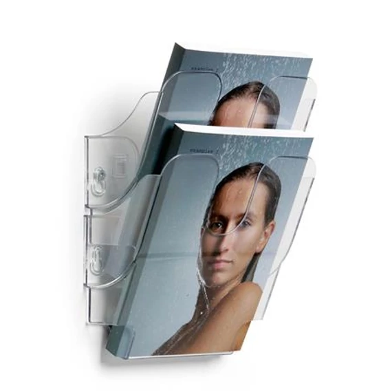 Prospektustartó, fali, álló, A5, DURABLE "FLEXIPLUS 2", áttetsző Prospektustartó, fali, álló, A5, DURABLE "FLEXIPLUS 2", áttetsző