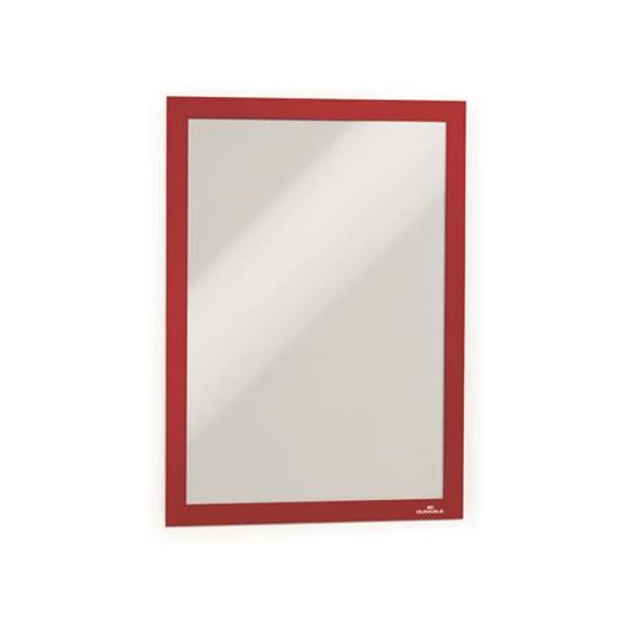 Infokeret, A4, öntapadó háttal, DURABLE "DURAFRAME®", piros