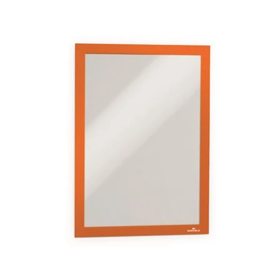 Infokeret, A4, öntapadó háttal, DURABLE "DURAFRAME®", narancssárga
