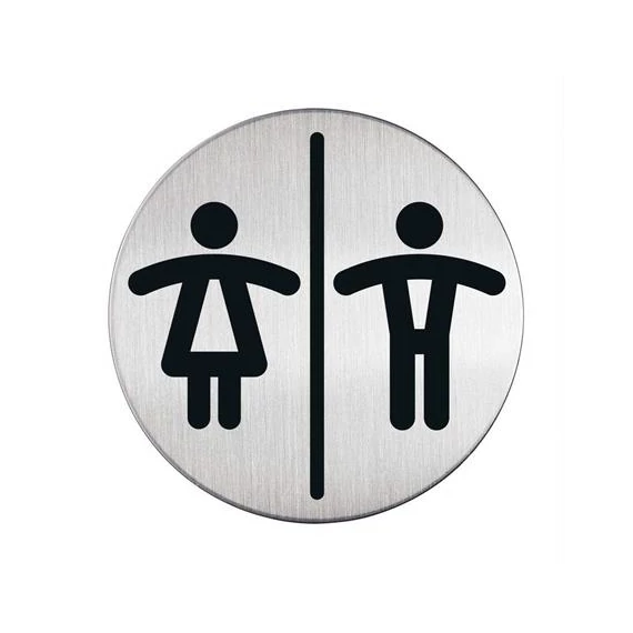 Információs piktogram, öntapadó, DURABLE "Női-Férfi WC"