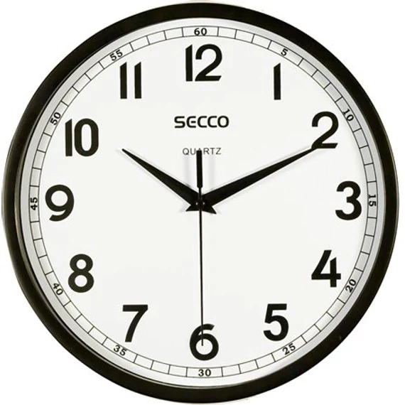 Falióra, 24,5 cm, SECCO, fekete