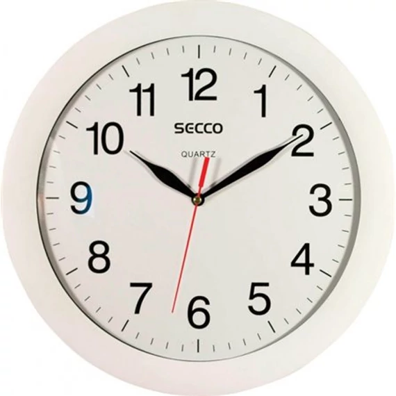 Falióra, 30 cm, SECCO, fehér keretes
