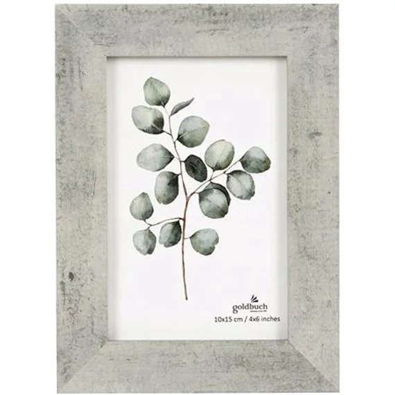 Képkeret, fa, 10x15 cm, "Goldbuch Beton", beton