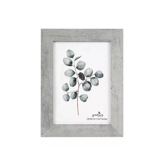 Képkeret, fa, 13x18 cm, "Goldbuch Beton", beton