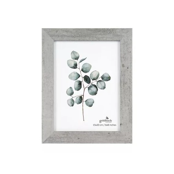 Képkeret, fa, 15x20 cm, "Goldbuch Beton", beton