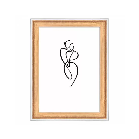 Képkeret, fa, 10x15 cm, "Silhouette", bükkfa