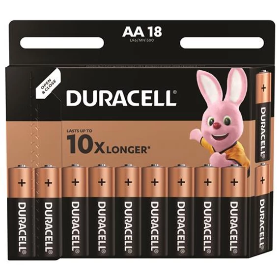 Elem, AA ceruza, 18 db, DURACELL "Basic" Elem, AA ceruza, 18 db, DURACELL "Basic"