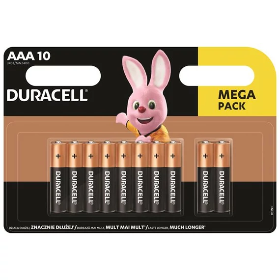 Elem, AAA mikro, 10 db, DURACELL "Basic" Elem, AAA mikro, 10 db, DURACELL "Basic"