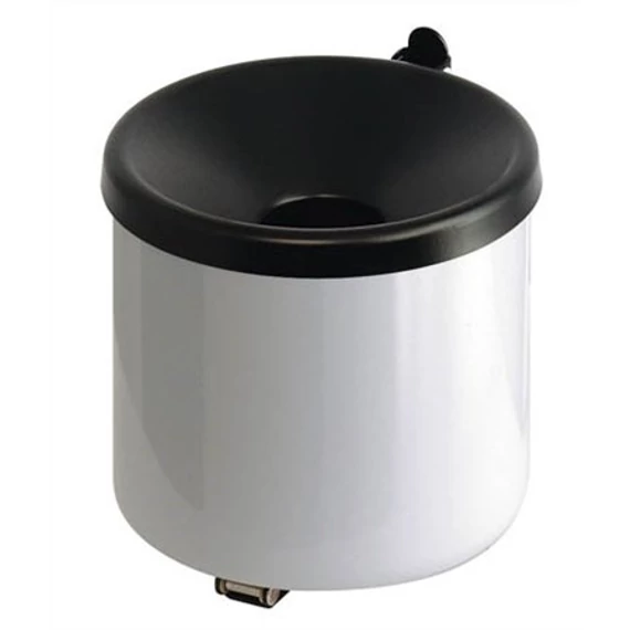 Fali hamutartó, acél, VEPA BINS, fehér-fekete